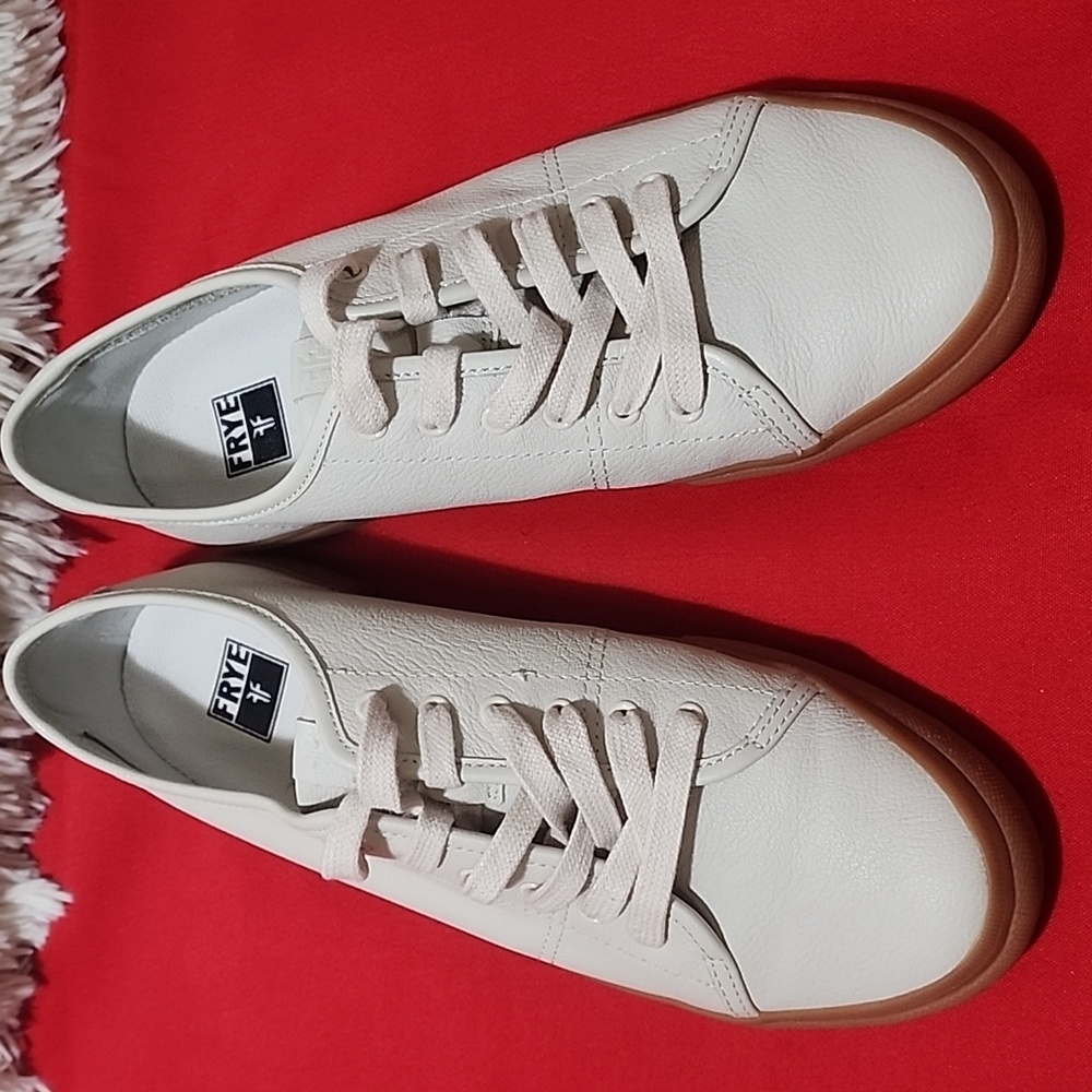 Frye Gia Low Lace Ivory Sneakers